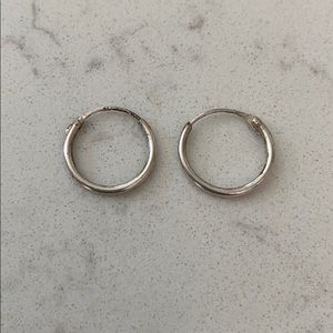 Silver hoop earrings